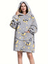 Kuscheldecke mit Ärmeln & Kapuze | Übergroßer tragbarer Deckenhoodie für Damen